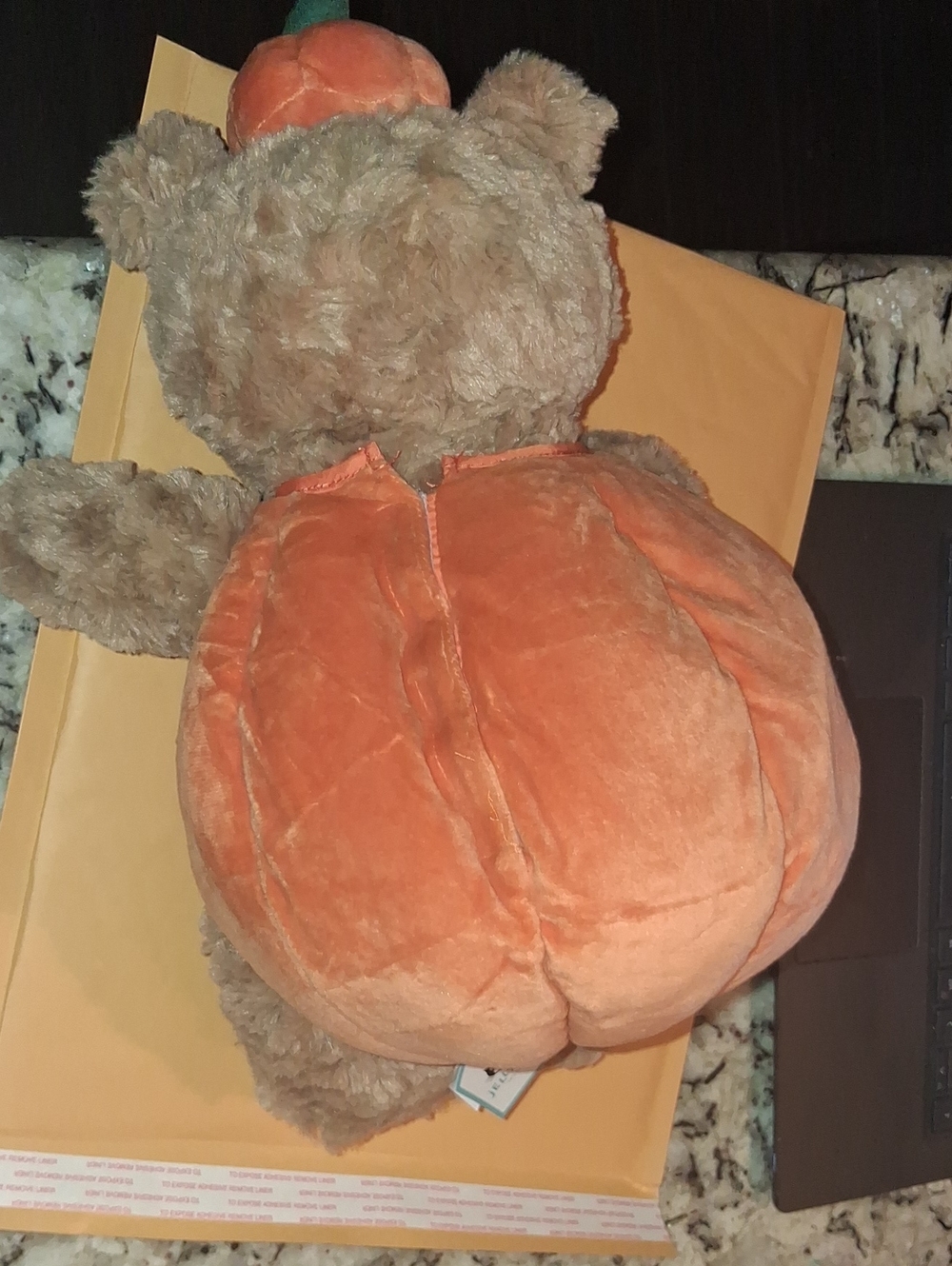 Jellycat Brown Bear in Orange Pumpkin Costume